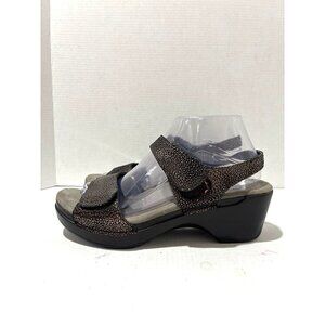 Dansko Sonnet Sandals Shoes Womens Size 9.5-10 US 40 EU Black Brown strappy Leat